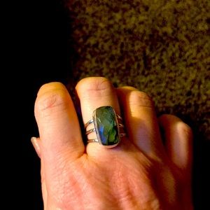Labradorite size 10 sterling silver ring